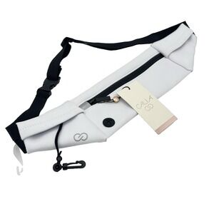 Calia Women's Run Waist‎ Pack WHITE Interior Clip Adjustable Band Reflective NWT